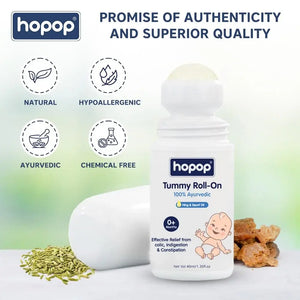 Hopop Tummy Roll On for Baby Colic Relief | with Hing & Saunf Oil