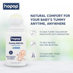 Hopop Tummy Roll On for Baby Colic Relief | with Hing & Saunf Oil