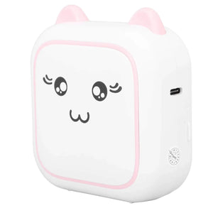 Children's inkless mini printer with USB charging cable, ideal for creative projects www.usmile.toys
