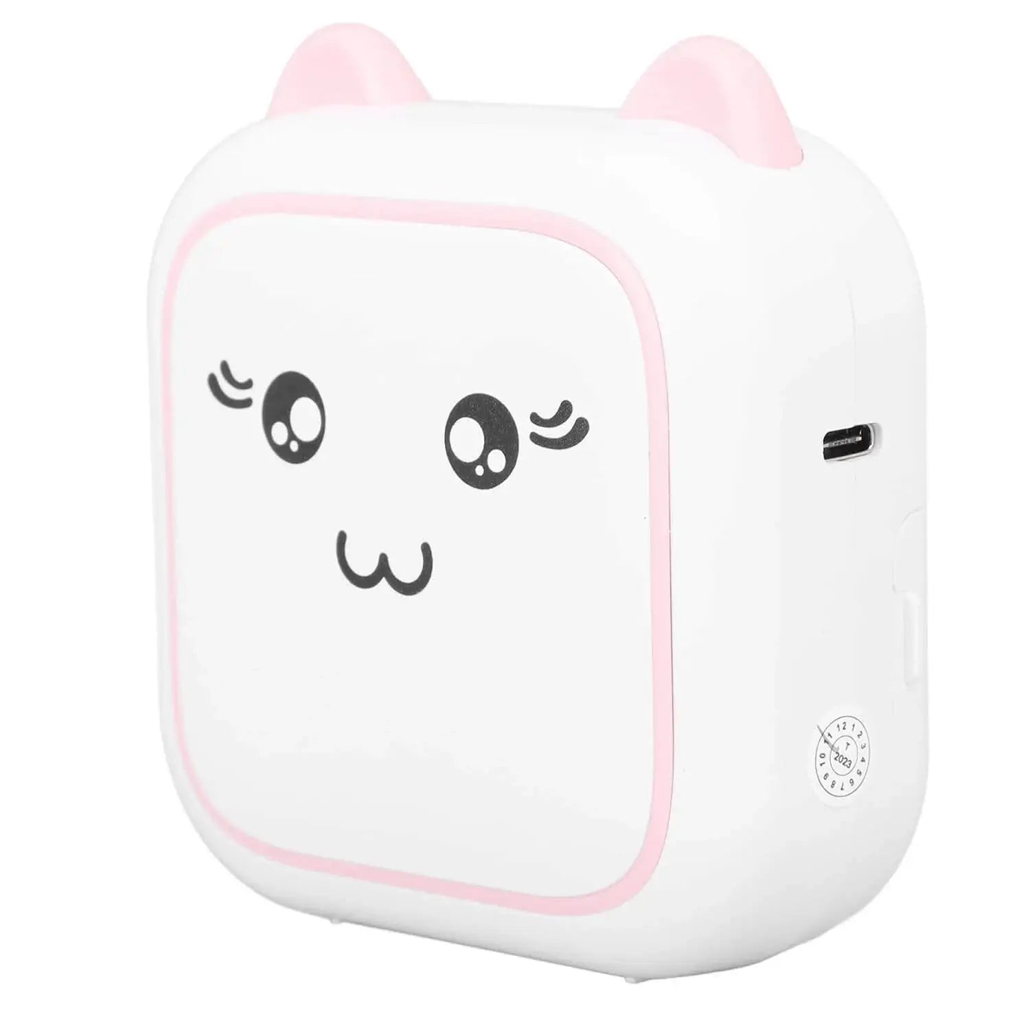 Children's inkless mini printer with USB charging cable, ideal for creative projects www.usmile.toys