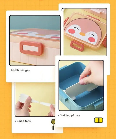 Fun insulated lunch boxes for kids, making mealtime exciting with adorable duck, penguin, and bear characters. www.usmile.toys