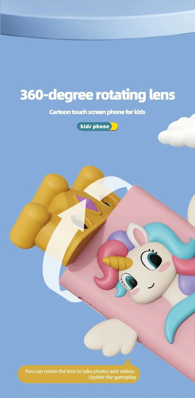 Kids Smartphone with 360° Rotating Camera – Cute Cat Design | Photo & Video Camera for Children

www.usmile.toys
