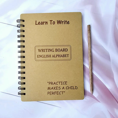 Learn to Write English Alphabet tracing board for kids with "Practice Makes a Child Perfect" motto and stylus. www.usmile.toys