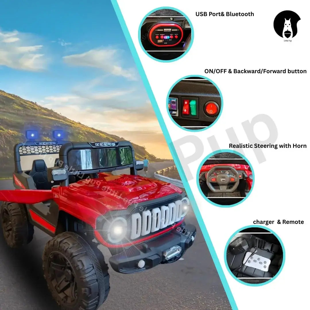 Electric Ride-On Car | Battery Operated Jeep for Kids 1-6 Years