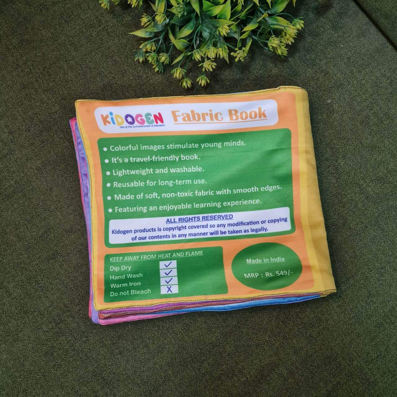 Introduce your little one to a world of fun learning with this colorful Learning toy for kids&nbsp;. Designed to be soft, safe, and interactive, this cloth book helps children learn new concepts while enjoying playtime.