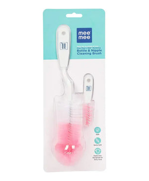 Mee Mee Silicone Bristle Baby Feeding Bottle Cleaning Brush & Nipple Cleaner