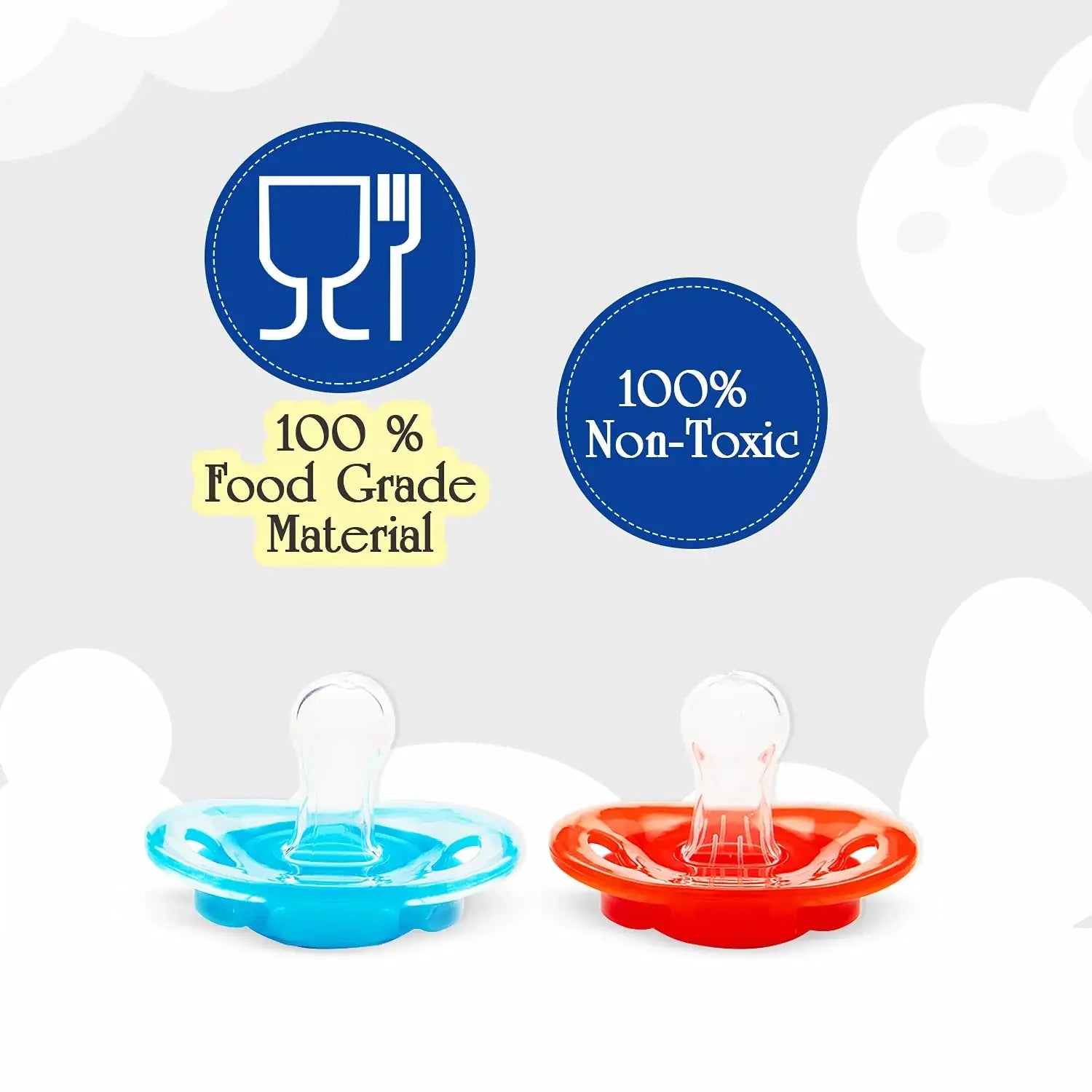 Mee Mee Baby Pacifier Ultra Light Soft Silicone Nipple | 0-6 months+