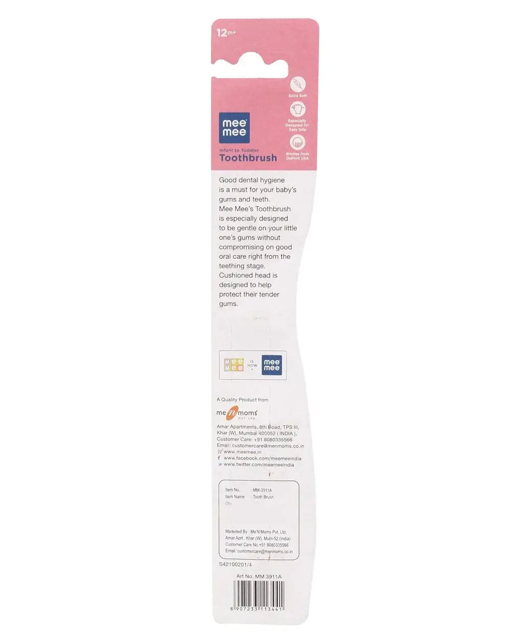 Mee Mee Soft Bristles Kids Toothbrush , Thoothbrush for 12 month old baby 
wwwusmile.toys