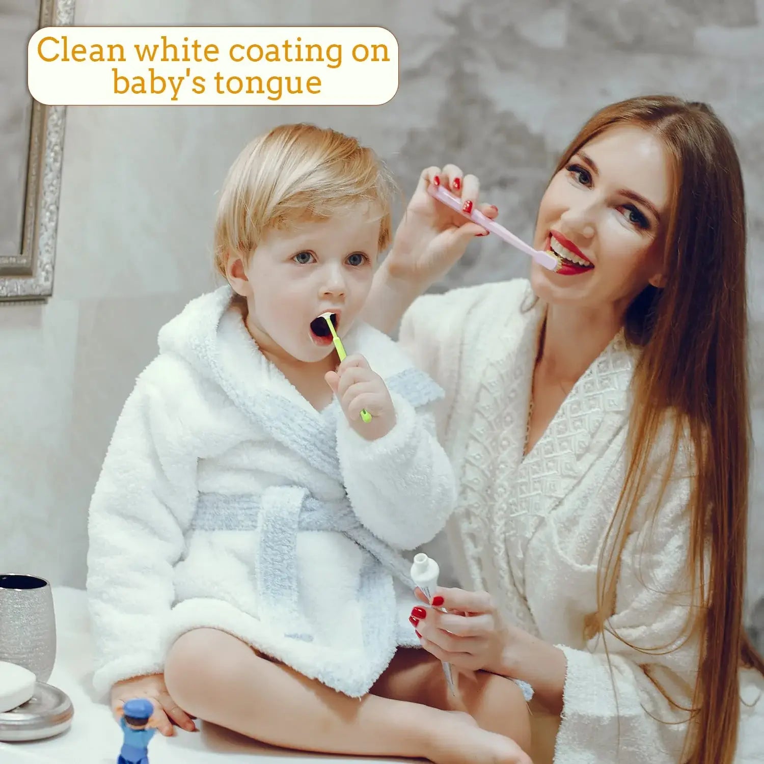Mee Mee Tongue Cleaner for Baby | Cleaner Toothbrush with Silicone Scraper