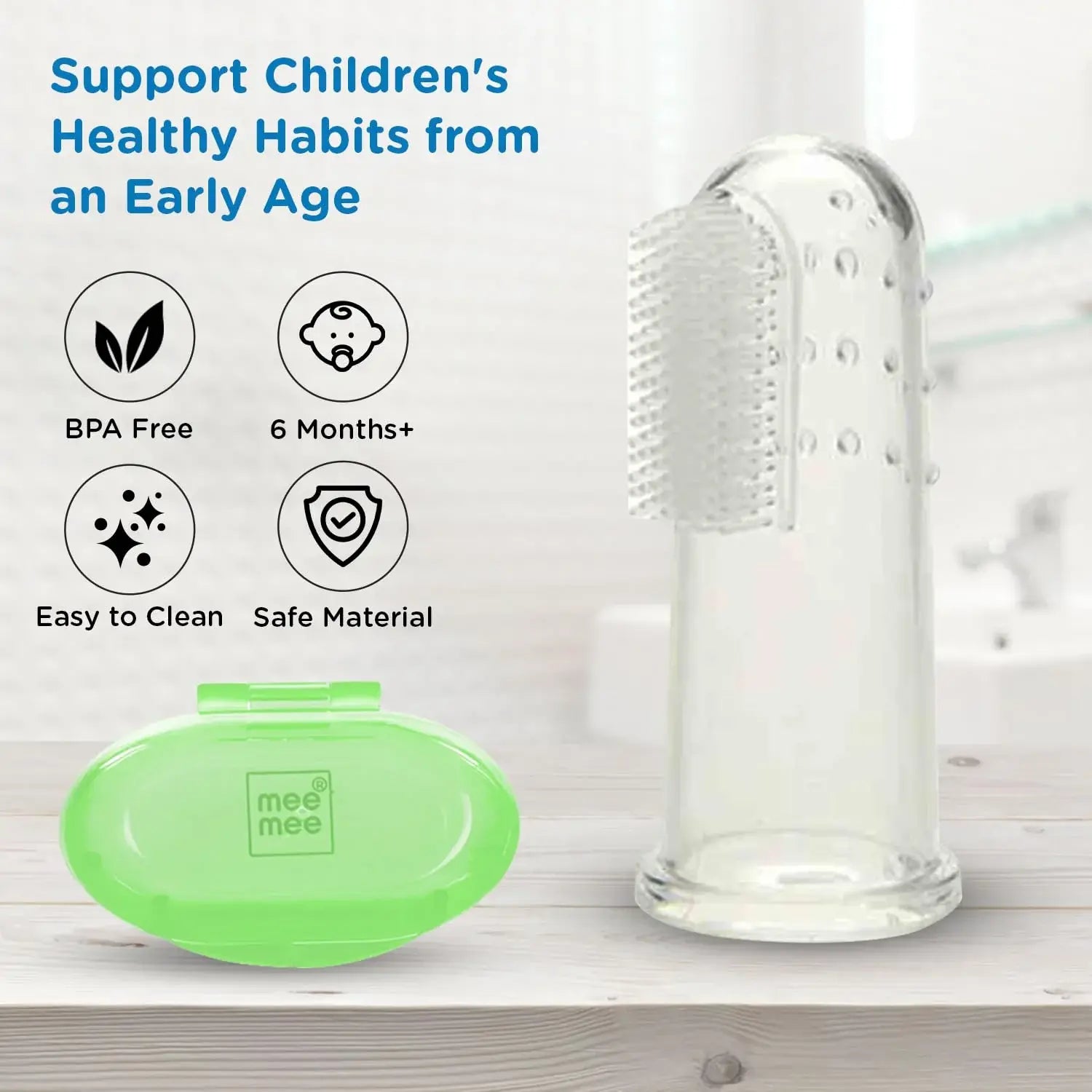 Mee Mee Unqiue Baby Silicone Finger Brush | Teeth/Gum Cleaning of Kids