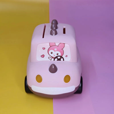 Cute Car-Shaped Metal Money Box for Kids – Fun & Secure Piggy Bank with Lock & Key | Adorable Cartoon Dino & Bunny Designs | Perfect Return Gift for Birthdays, Parties & Special Occasions | Durable & Stylish Savings Box | Available at www.usmile.toys