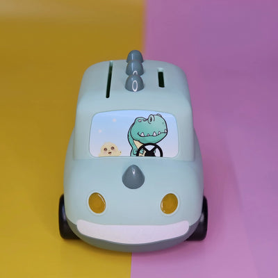 Cute Car-Shaped Metal Money Box for Kids – Fun & Secure Piggy Bank with Lock & Key | Adorable Cartoon Dino & Bunny Designs | Perfect Return Gift for Birthdays, Parties & Special Occasions | Durable & Stylish Savings Box | Available at www.usmile.toys