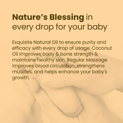 Mother Sparsh Cold Pressed Coconut Oil 200ml | Baby Skin & Hair Care