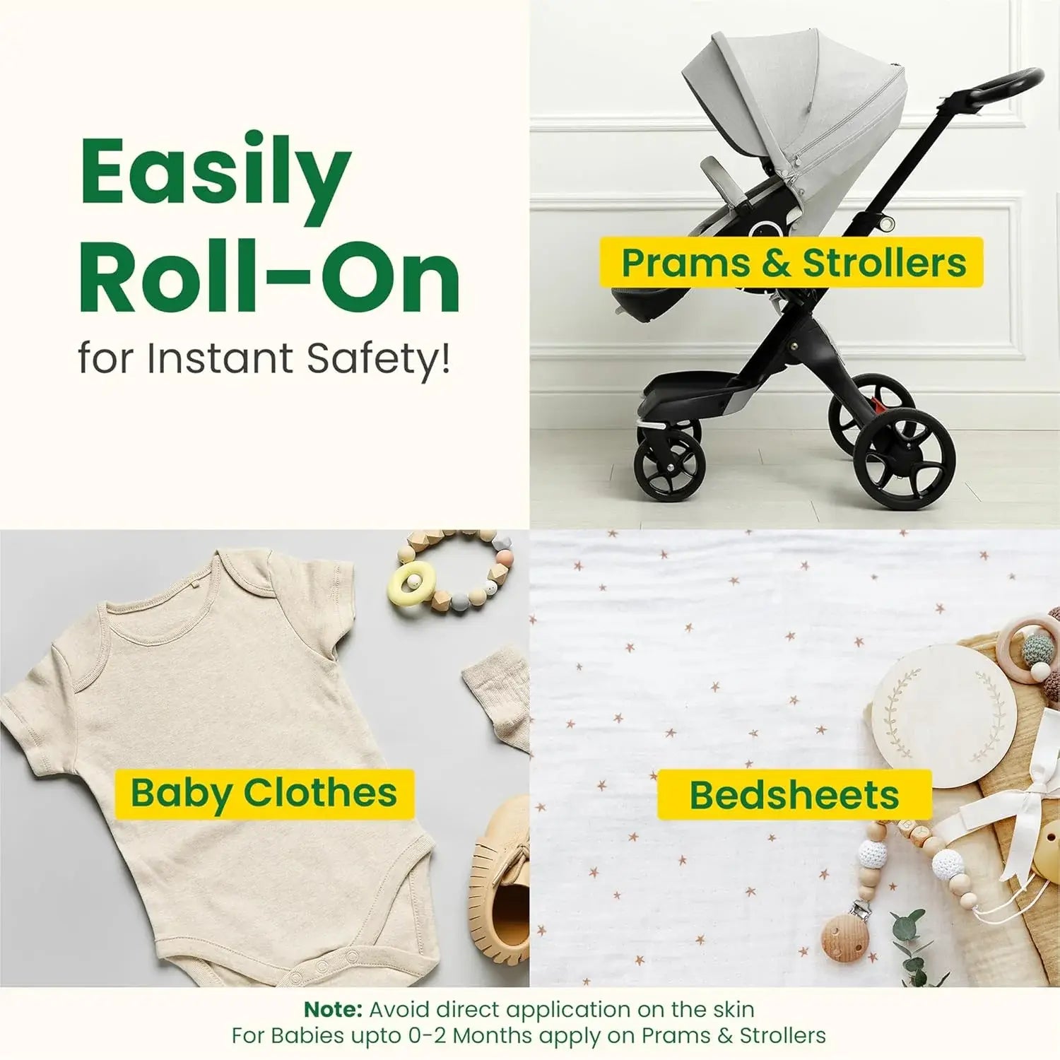 Mother Sparsh Natural Mosquito Repellent Fabric Roll-on for Babies-12ml