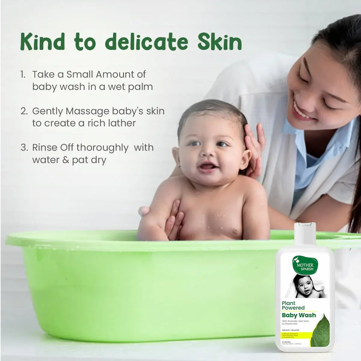 Mother Sparsh Plant Powered Natural Baby Body Wash | 100ml