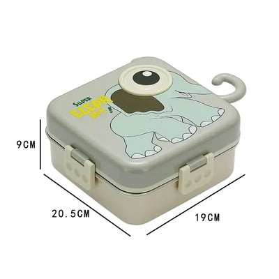 Super Elephant 3 compartment Stainless steel lunch box for kids. These stylish and durable lunch containers are ideal for school, office, and travel use. Available at www.usmile.toys, your trusted online store for toys, kids stationery, return gifts, baby products, and essentials. Enhance your lunchtime experience with our leakproof, multi-compartment bento boxes designed for easy packing and freshness retention