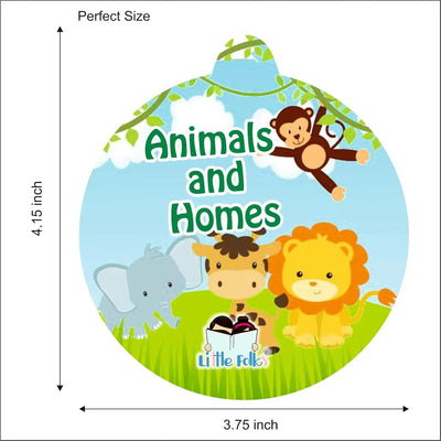 Vibrant preschool educational book showing concepts like "DIFFERENT" umbrellas and "DIRTY" child, perfect for interactive learning at home www.usmile.toys