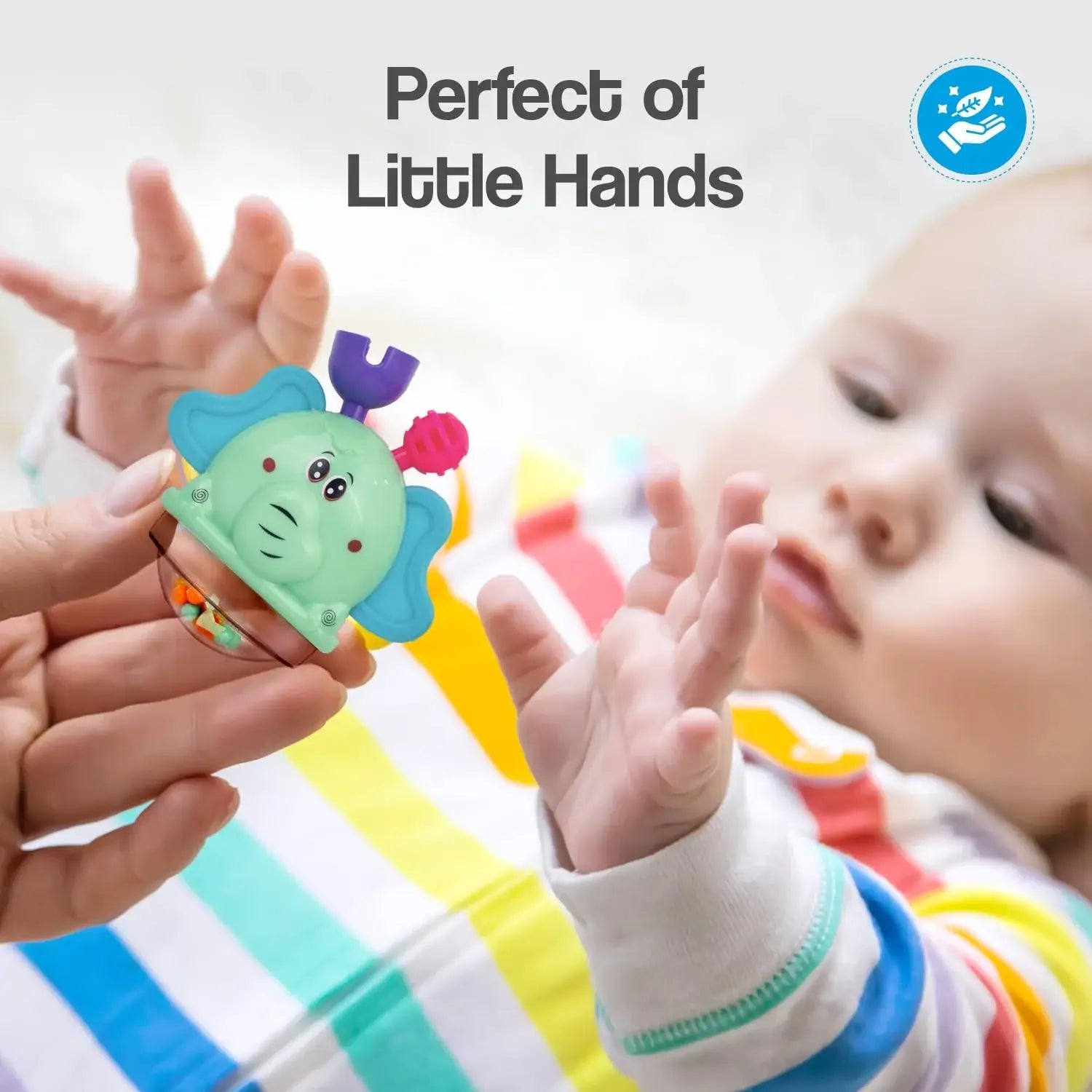 RforRabbit Jingle Safari Infant Kids Rattles 5Pcs Toy Set for Born Baby