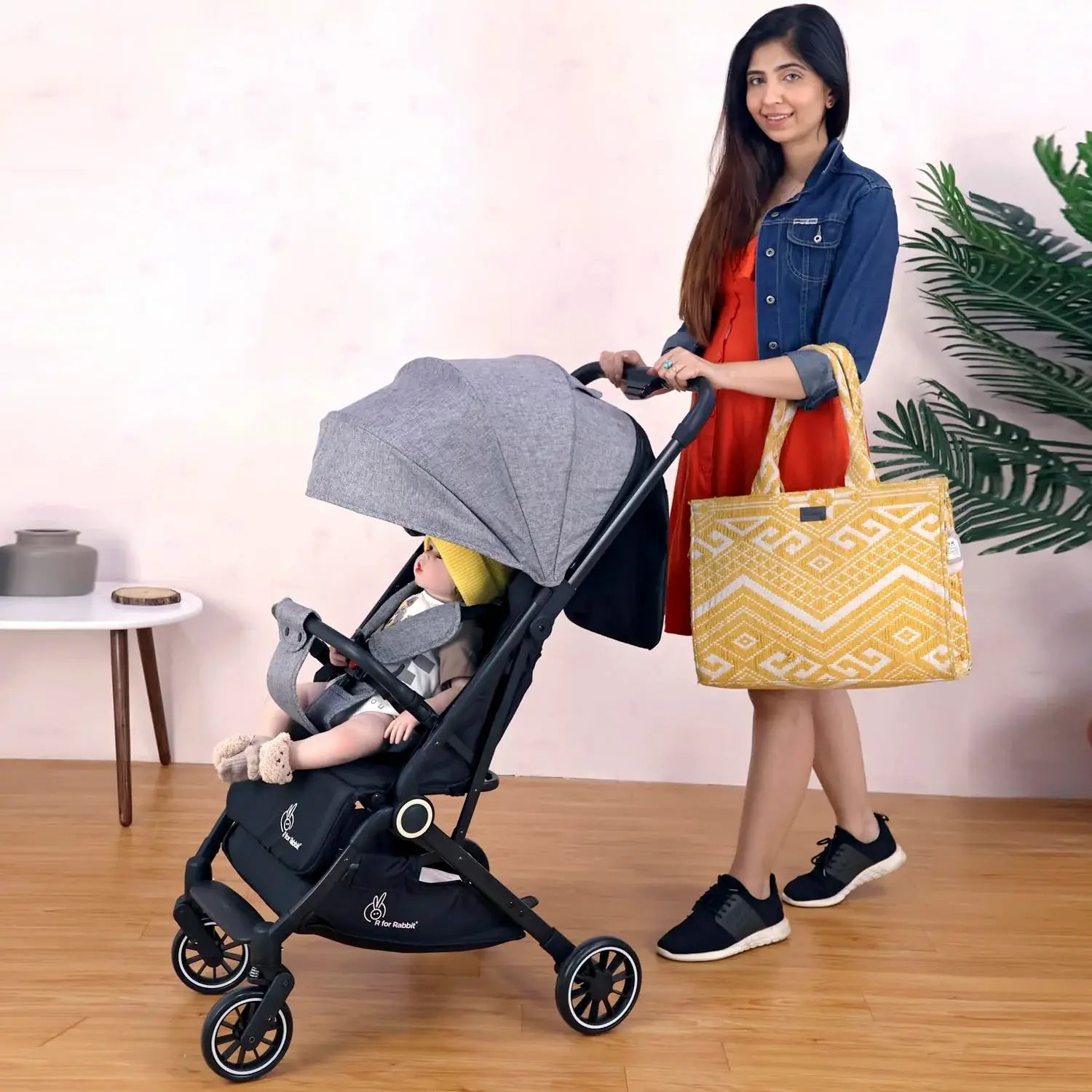 R for Rabbit Stroller | Pocket Air - Grey | Travel Friendly