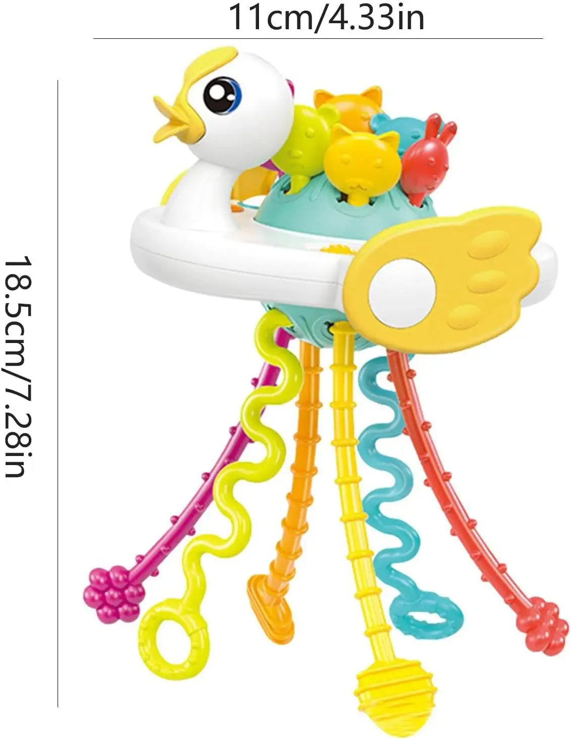 Rattle Teether Toy - Swan Rattle Teether Sensory Toy