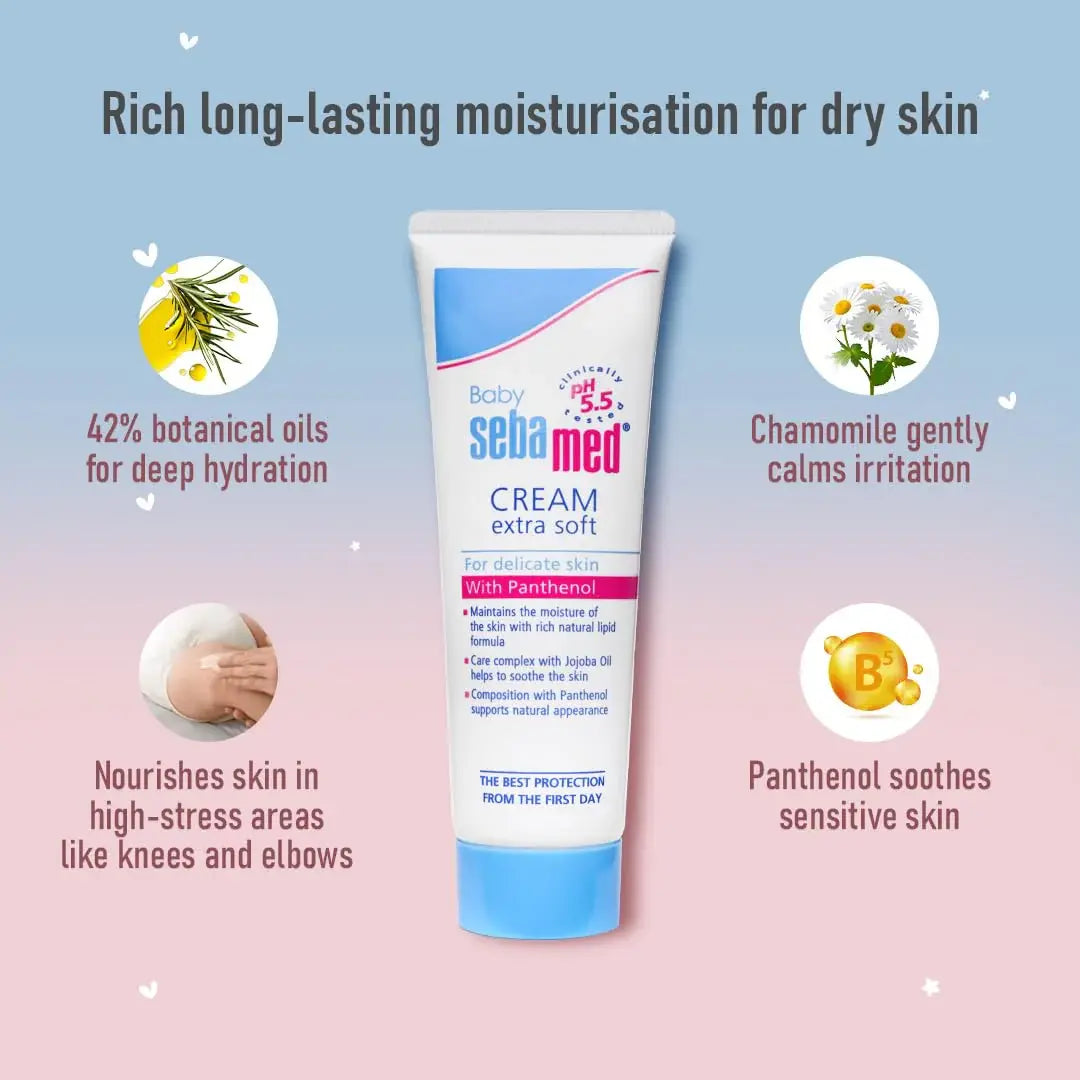 Sebamed Baby Cream Extra Soft|pH 5.5|Ideal for Dry Skin|50 ml