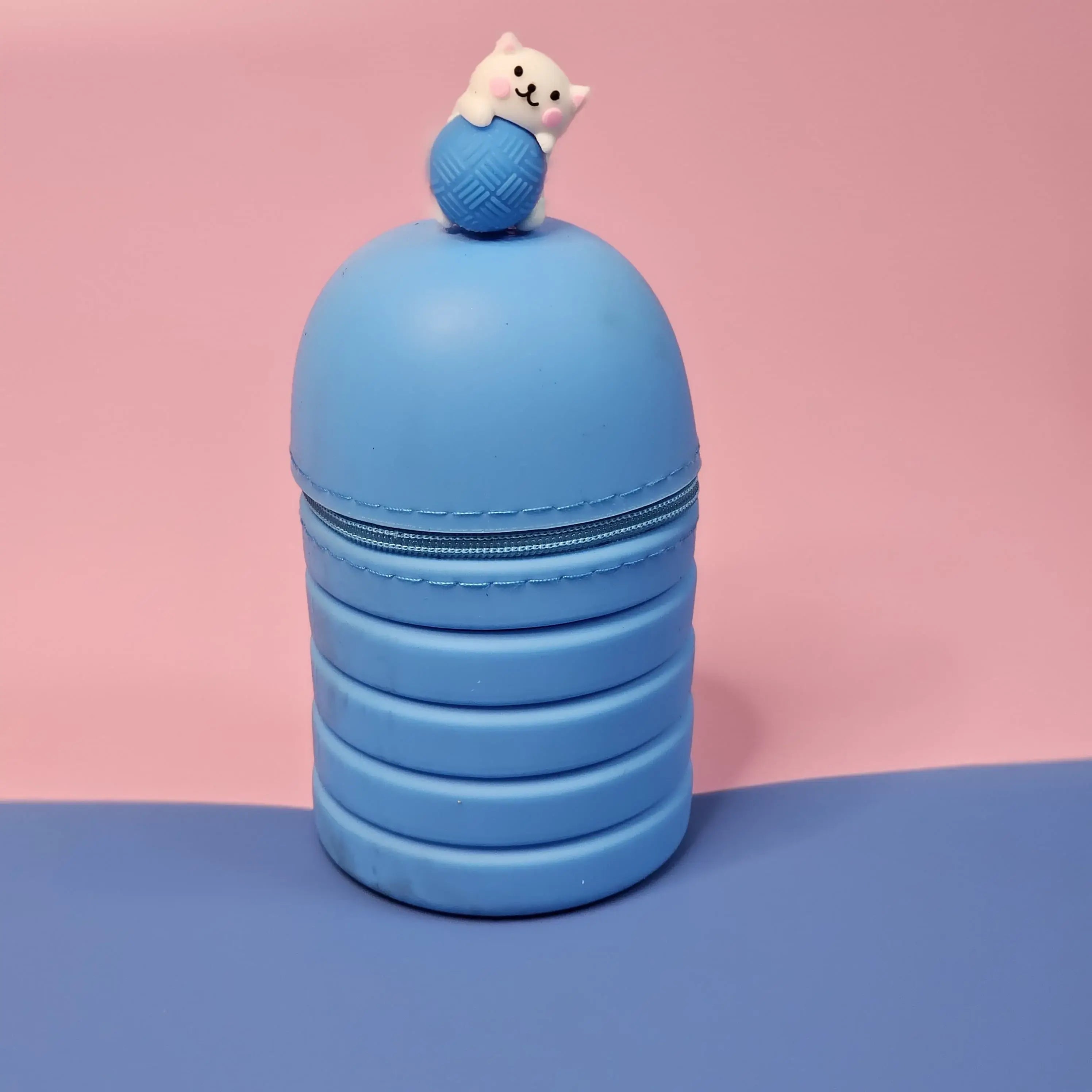 Colorful silicone pencil cases for kids – soft, flexible, and fun stationery organizers with cute character designs