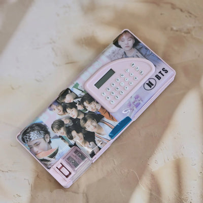 BTS Double End Magnetic Pencil Case with Torch & Calculator  www.usmile.toys
