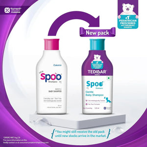 Spoo No-Tear Formula baby shampoo from Tedibar Family | Gentle on Scalp | No. 1 Pediatrician Prescribed * 125ml - By Torrent Pharma

