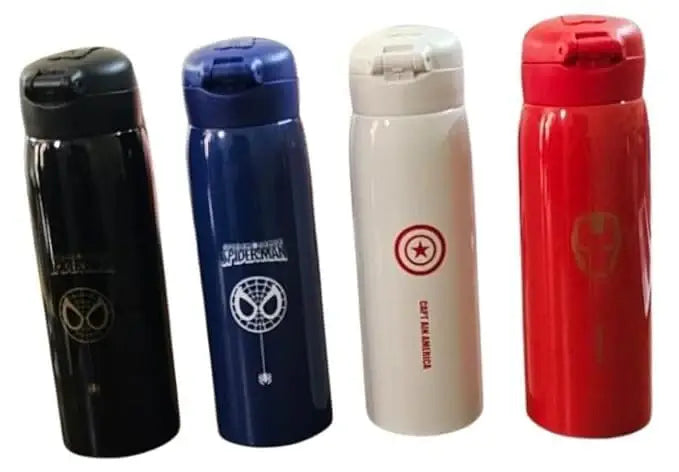 This stainless steel cartoon bottle with a flip top features Captain America, Spider-Man, and Iron Man.
www.usmile.toys