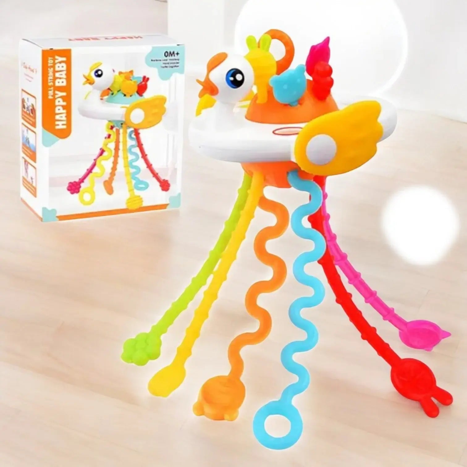 Rattle Teether Toy - Swan Rattle Teether Sensory Toy