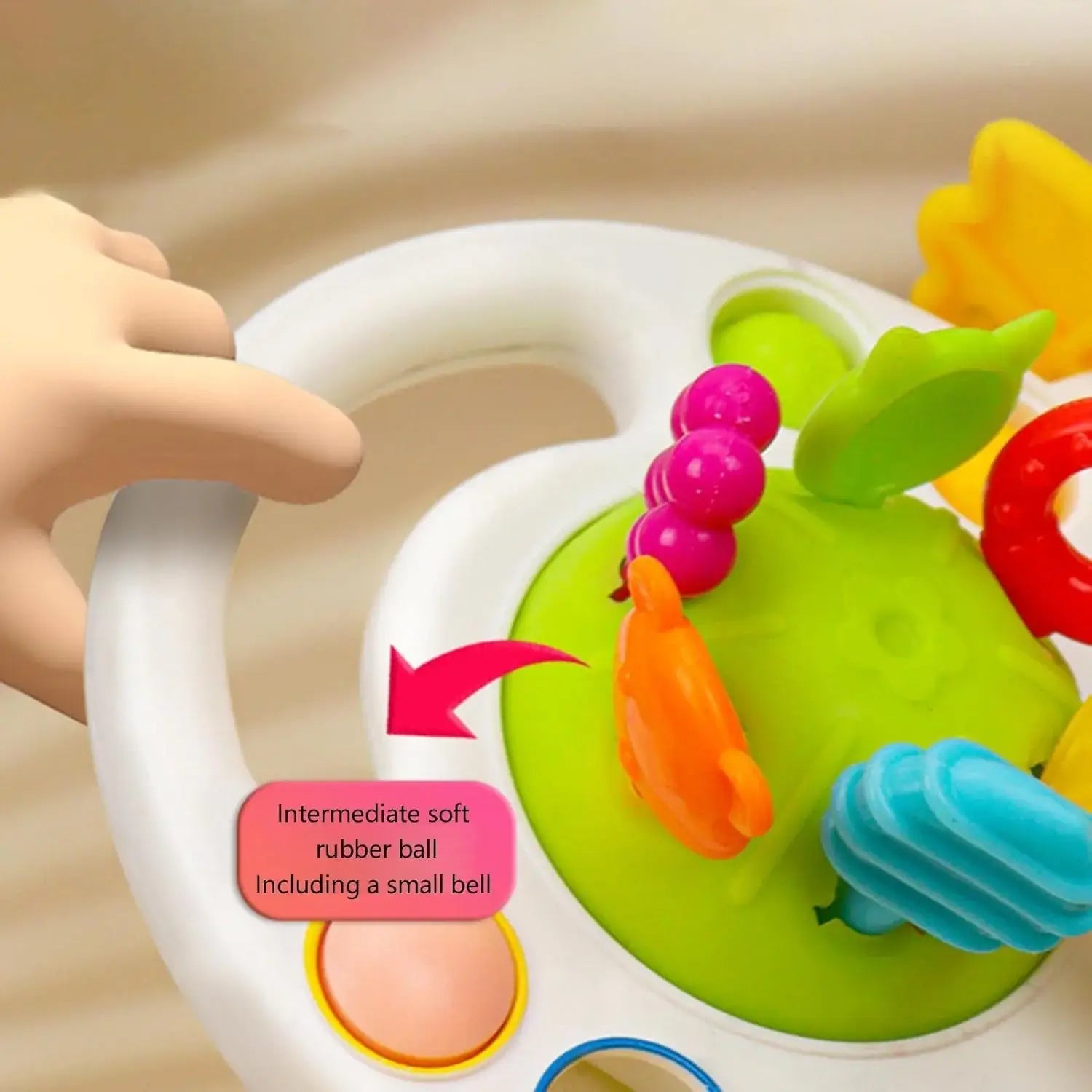Rattle Teether Toy - Swan Rattle Teether Sensory Toy