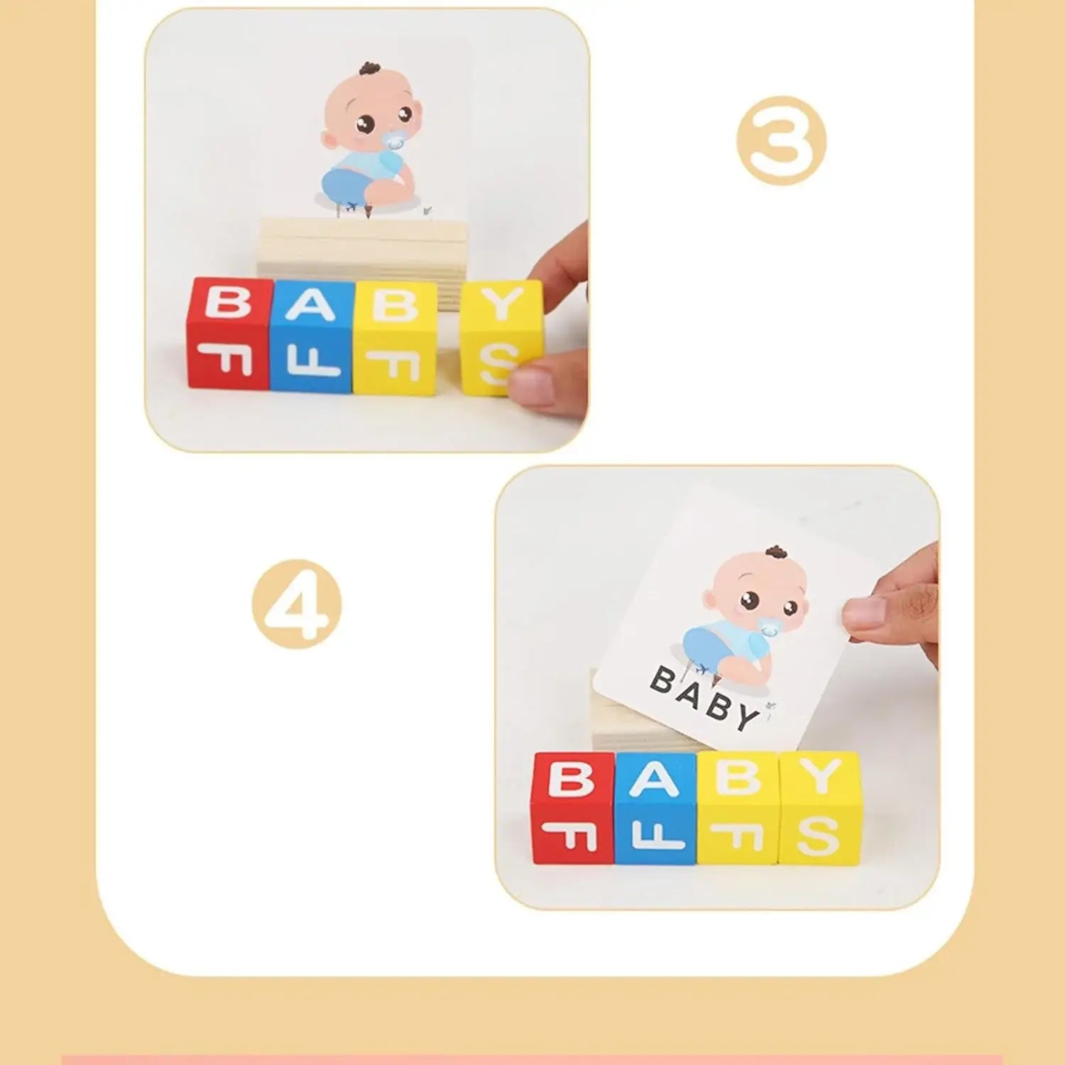 Kids Learning Game | Wooden Word Spelling Game Letter Alphabet Puzzle