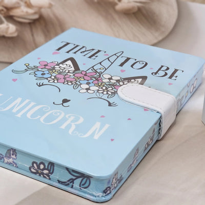 Cute unicorn notebook diaries for kids, featuring various designs and lock closures, ideal for journaling and creative writing, available at usmile.toys.