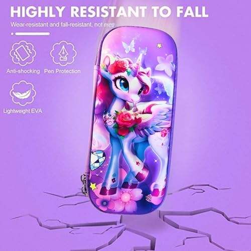 "Colorful unicorn pouches with 3D emboss designs, stationery items for kids, available in Ahmedabad, Gujarat, India." www.usmile.toys