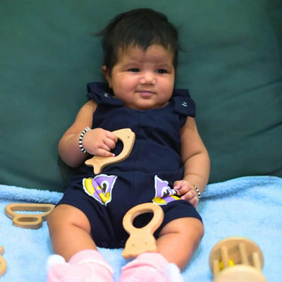Wooden Baby Teether | Fish-Shaped Teething Toy for Babies 4-12 Months