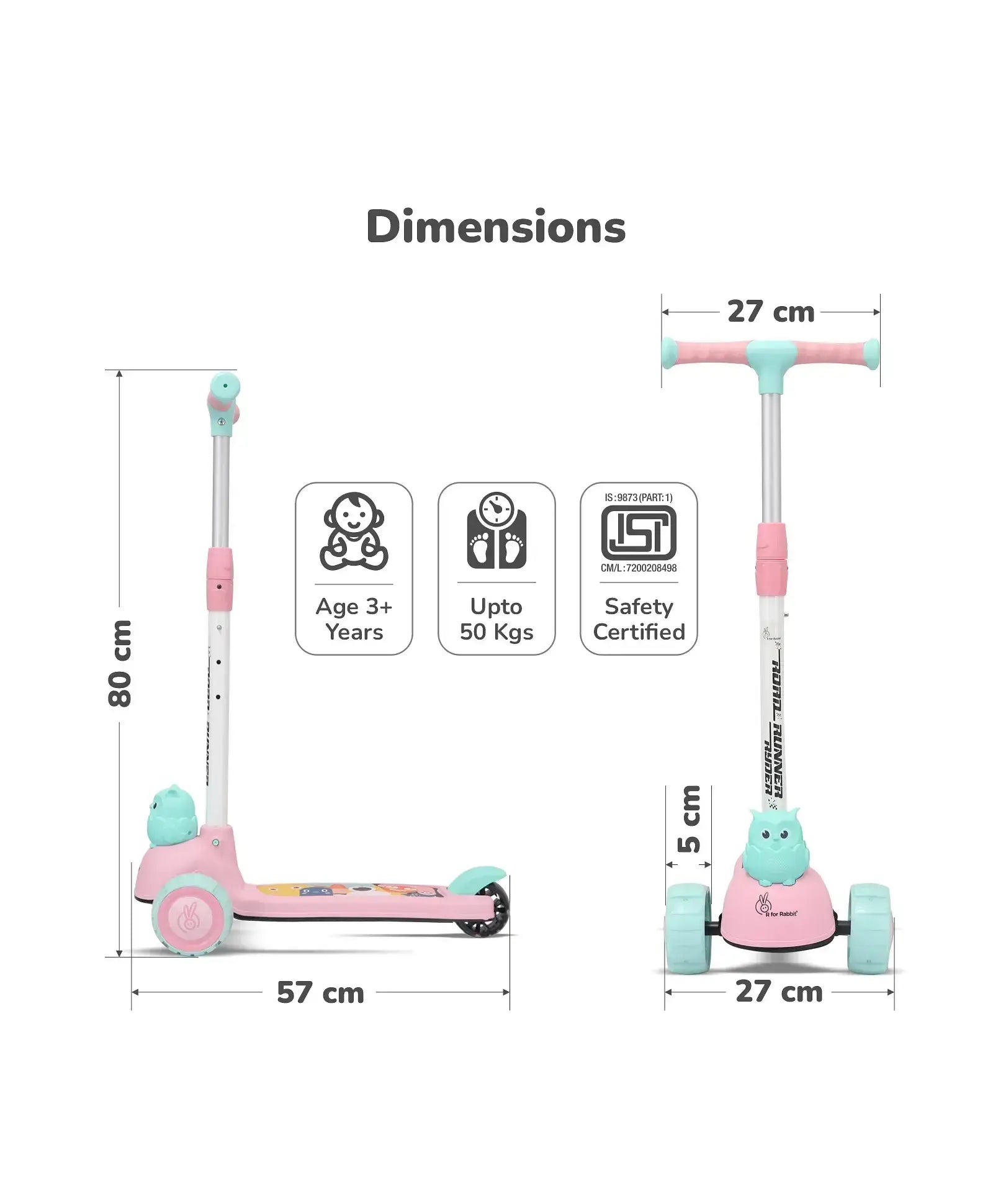 R for Rabbit Kids Scooter – Road Runner Safe & Stylish Ride