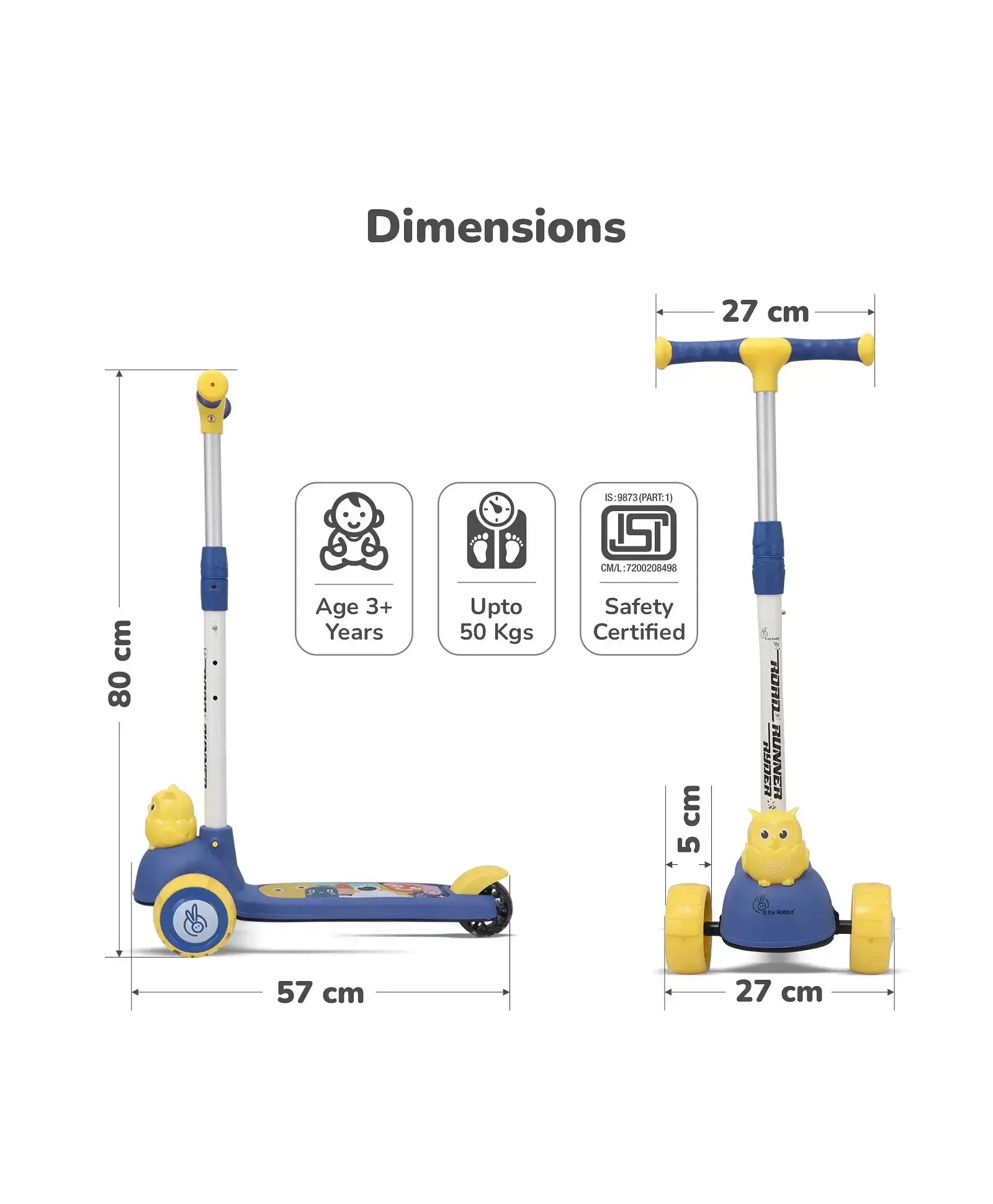 R for Rabbit Kids Scooter – Road Runner Safe & Stylish Ride