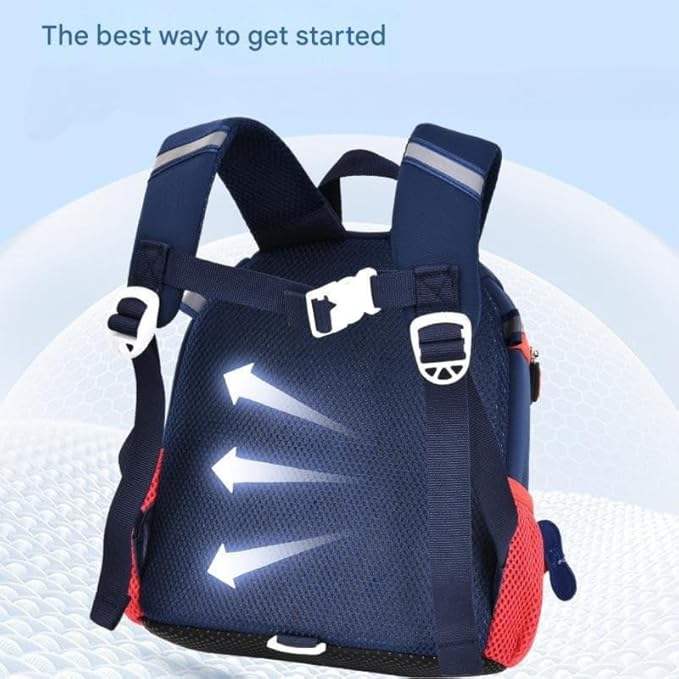 Usmile Toys cute yellow children's bag featuring a prominent red, white, and blue helicopter design on the front pocket, suitable for baby boys and girls. www.usmile.toys
