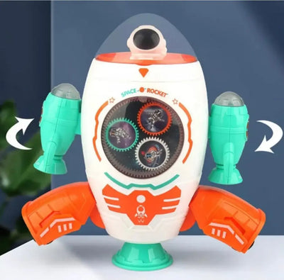 Watch the fun take off with our Space Rocket Robot Toy! This interactive toy features music, lights, and 360-degree rotation for endless kid entertainment. Shop Usmile Toys.