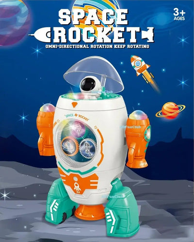 Watch the fun take off with our Space Rocket Robot Toy! This interactive toy features music, lights, and 360-degree rotation for endless kid entertainment. Shop Usmile Toys.