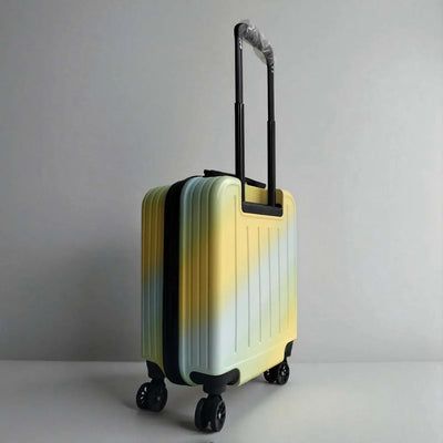 new 3D trolley bag featuring a colorful Labubu character design on an island scene, with smooth-rolling wheels and a telescopic handle, ideal for travel. www.usmile.toys