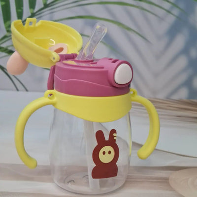plastic water bottle for kids, kids water bottle with straw, toddler water bottle with handles, spill-proof water bottle for children, animal water bottle, fish water bottle, car water bottle, bunny water bottle, BPA-free water bottle, safe water bottle for toddlers, easy to clean kids water bottle, portable water bottle for kids, children's drinkware, usmile toys, kids accessories, hydration for children, cute water bottle for kids.