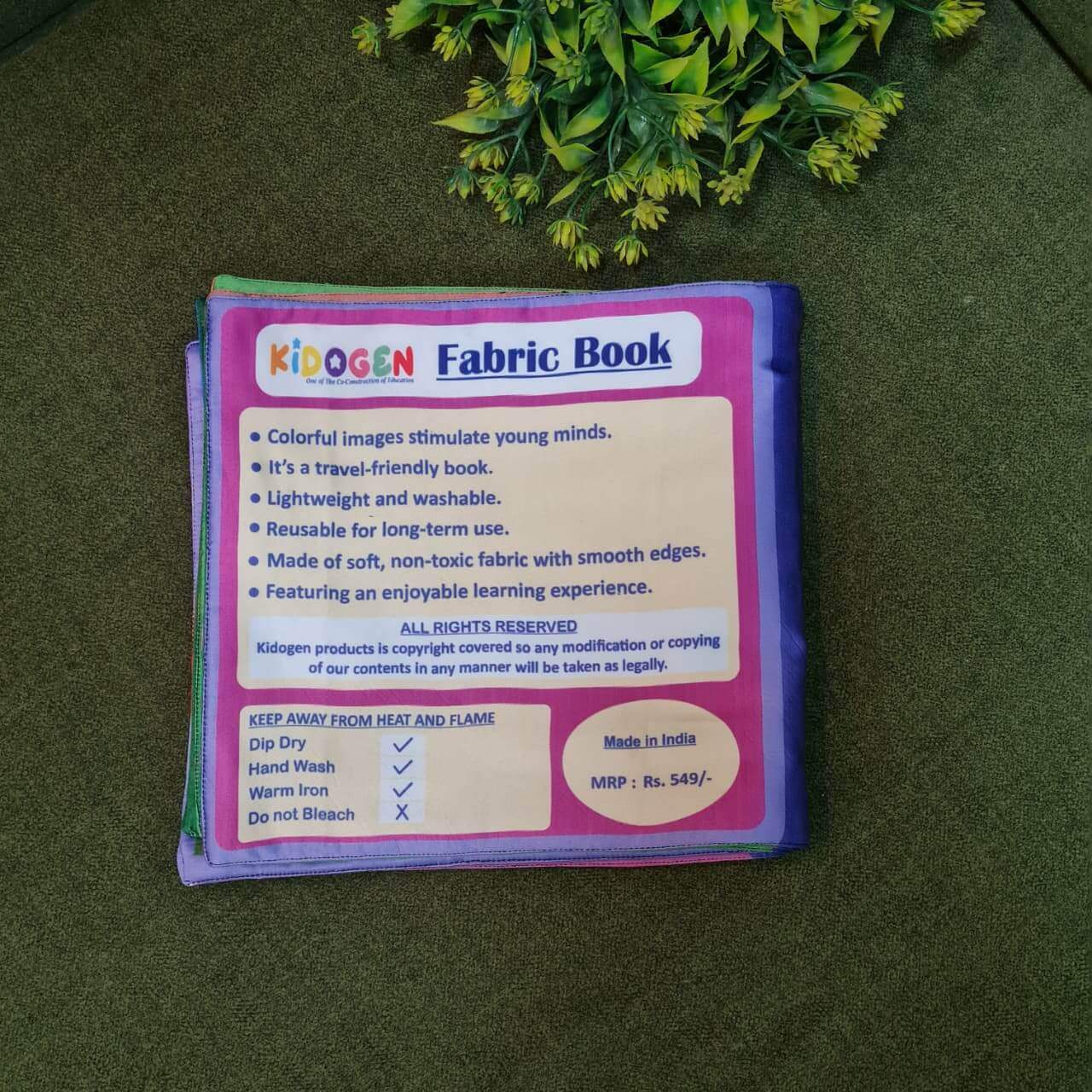 Introduce your little one to a world of fun learning with this colorful Learning toy for kids&nbsp;. Designed to be soft, safe, and interactive, this cloth book helps children learn new concepts while enjoying playtime.