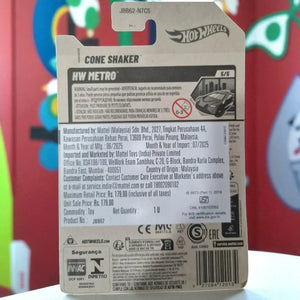 Back of a Hot Wheels toy packaging with branding and product details. www.usmile.toys