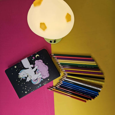 Collection of high-quality erasable art pencils in a convenient storage box, adorned with a playfu, ideal for school stationery and creative fun from Usmile Toys. www.usmile.toys